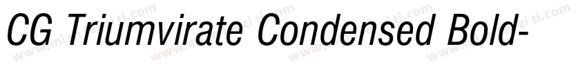 CG Triumvirate Condensed Bold字体转换